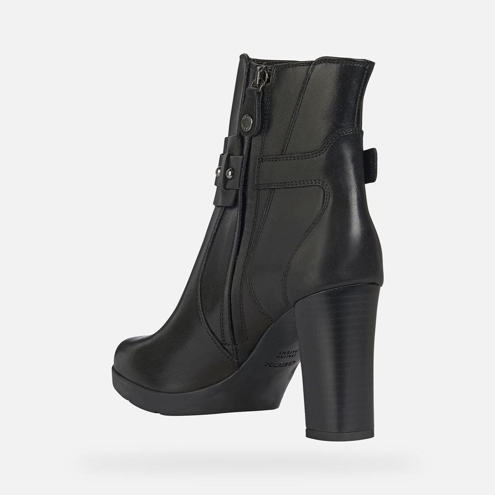 Bottines Geox Anylla Haute - Noir - Femme 573680-KWQ